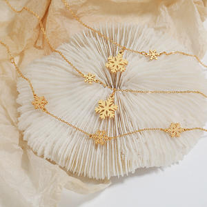 Copo de nieve Navidad colgante collar pulseras conjunto de joyas de invierno Navidad Año Nuevo regalos de vacaciones para mujeres - Product Image 3