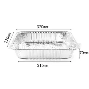Big Size 4900ml Environmental Friendly Recyclable Household Aluminum Foil Containers Trays