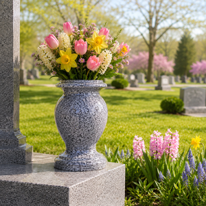 Vietnam Stone Urns and <b>Vases</b> for Cemetery Use Custom Design with Warranty and Bulk Supply - Product Image 5