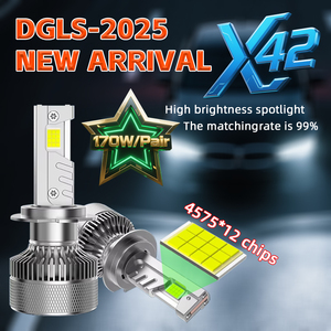 DGLS Venta caliente 85W X42 Led Faros Bombilla Luces LED Auto Luces Led Canbus H4 H7 HB3 HB4 Luz Led 9005 Bombilla de faro Led - Product Image 2