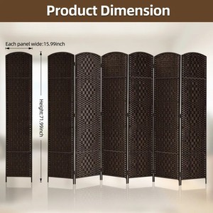 ฉากกั้นห้องนั่งเล่นแบบเคลื่อนย้ายได้สีน้ำตาล<span class=keywords><strong>ญี่ปุ่น</strong></span>ฉากกั้นผนังตกแต่งภายนอกอาคารแผง<span class=keywords><strong>ม่าน</strong></span>6ช่องสำหรับร้านอาหาร - Product Image 3