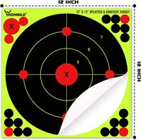 Autocollants Adhésifs Bullseye Jaune Fluorescent pour Cible de Tir Convient aux Armes de Poing Fusils BB Guns Airsoft Pellet Guns