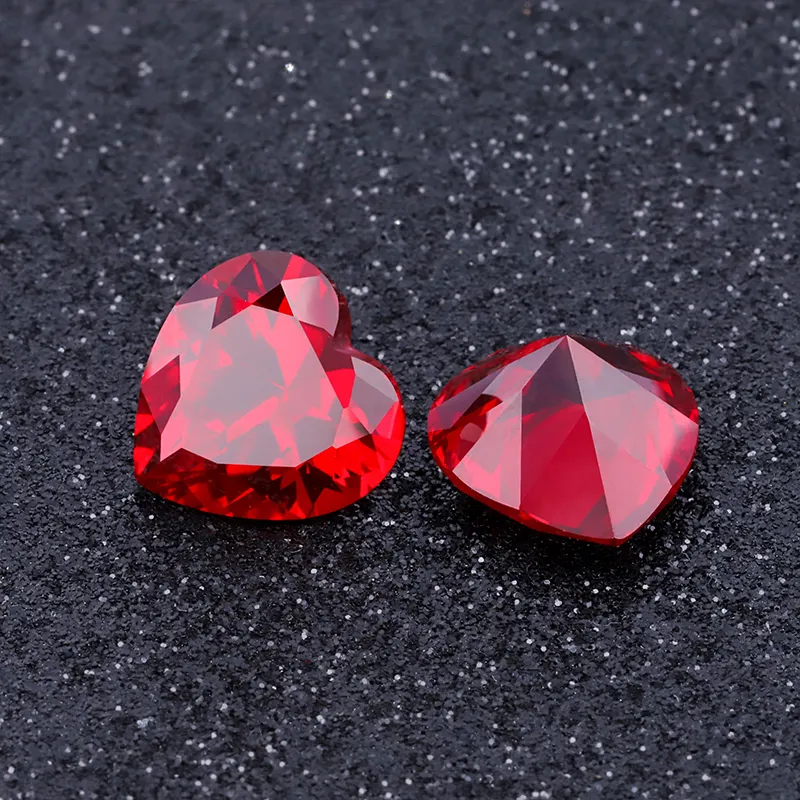 Lab Grown Heart Shape Loose Ruby 8*8mm Starsgem Jewelry Set Synthetic (lab Created) Heart Cut Red Ruby Best Price for Sale