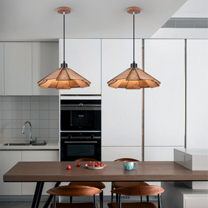 Đèn chùm bằng gỗ Retro wabi-sabi phong cách nhà hàng đèn khách sạn thanh Nhật Bản Zen trà phòng rơm hat Đèn tre hat loại ánh sáng - Product Image 2