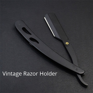 Herramientas de barbero <span class=keywords><strong>para</strong></span> hombres RTS, navaja de <span class=keywords><strong>afeitar</strong></span> plegable negra antigua, navaja de <span class=keywords><strong>afeitar</strong></span> recta de acero inoxidable - Product Image 6