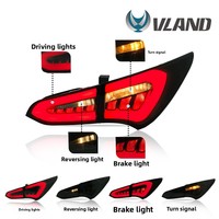 Feux arrière LED Vland Factory Plug and Play pour Hyundai IX45 Santa Fe 2013 2015-2019