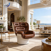 Fauteuil inclinable de luxe moderne avec dossier haut, structure en fibre de verre durable, canapé en cuir pour chambre, hôtel, salon, bureau à domicile