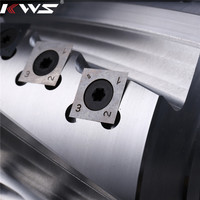 Tête de coupe à 6 dents avec inserts en carbure, corps en aluminium/acier, profil hélicoïdal pour bois dur massif, longue durée de vie