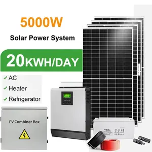 オフグリッドソーラーシステム5000ワット1000ワット1500wソーラージェネレーターソーラーエネルギーシステム家庭用ワンストップソーラーソリューション