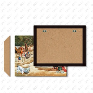 Toile numérique Arya, peinture acrylique de paysage de village indien, impression numérique Vastu Nature multicolore 58 x 45 cm, salon - Product Image 5
