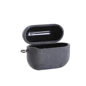 Logo personnalisé Alcantara étui de protection avec lanière pour AirPods 1/2/3/4 écouteur accessoire <span class=keywords><strong>AirPodsPro</strong></span>/2nd - Product Image 2