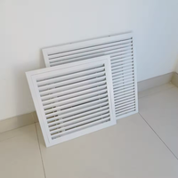 Grille de ventilation carrée en alliage d'aluminium, design moderne, ouvrable, pour sortie et retour d'air de climatisation centrale extérieure