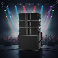 Equipo de Audio para Escenario, Altavoces de Doble Línea de 8 Pulgadas con Carcasa de Abedul, Respuesta de Frecuencia de 50Hz-20KHz, Sistema de Audio de Alta Potencia