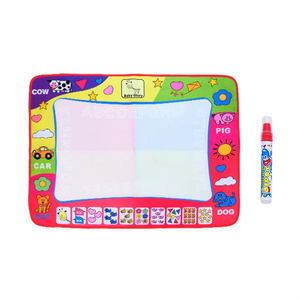 子供用落書きマット、4色カラフルな水描画おもちゃ絵画プレイマット落書きマット80cmx 60cm1マジックペン - Product Image 1