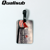 Étiquettes de bagages vierges en PU personnalisables Qualisub, rectangulaires, imprimables double face, pour sublimation, idéales pour cadeaux et artisanat