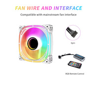 Ventilateur de boîtier PC 6 broches RGB, dissipateur thermique en aluminium à roulement fluide, grand volume d'air 120 mm, meilleur vendeur