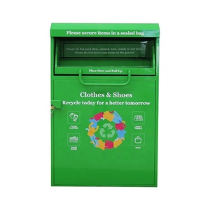 Community Recycling Bin Clothing Donation Drop Box Outdoor Public Clothing Donation Bin Bank