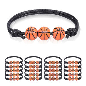 Sports Jewelry Wax Rope Thread Woven Braided Softball Basketball Tennis Soccer Handmade Knots Friendship <b>Bracelet</b> for Women <b>Men</b> - Product Image 3