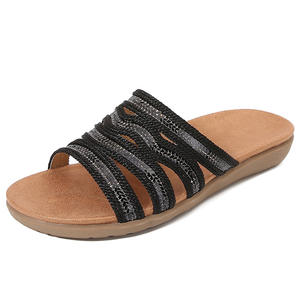 Sandales plates bohèmes d'été 2025 Yasirun pour femmes, grande taille, avec strass, confortables, en PVC, style ballerine, formelles - Product Image 3