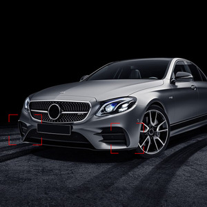 Mercedes-Benz E-Class Front Bumper Canard Piano Black ABS Trim Modification For W213 Sport Models - Product Image 4