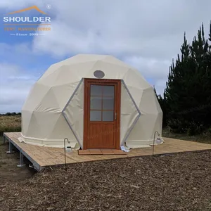 उच्च गुणवत्ता geodesic 5m व्यास गुंबद तम्बू आउटडोर के लिए होटल