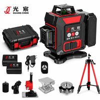Niveau laser vert OEM 360 à 16 lignes, faisceau lumineux haute intensité, double batterie, télécommande, anti-chute pour la décoration intérieure et la construction