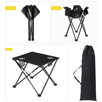 Table de camping pliante personnalisable avec logo, chaises portables en tissu Oxford, table de pique-nique promotionnelle d'extérieur avec porte-gobelets pour camping, plage, barbecue