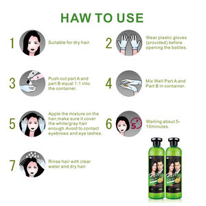 جل صبغة الشعر بالجينسنغ الأسود 500 مل * 2 يحتوي على مكونات صحية لتغطية الشعر الرمادي بنسبة 100٪ وصبغ سريع دون أن يلامس الجلد - Product Image 6