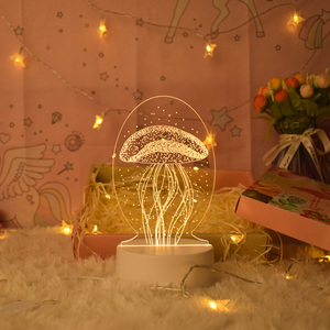 Lámpara Nocturna LED USB Acrílica con Diseño Moderno y Novedoso, Ilusión Óptica 3D Simple, para Niños - Product Image 5