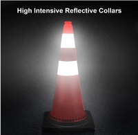 Obstacle routier sécurité routière bande réfléchissante pliable Triangle école petits cônes de trafic et de sécurité en plastique 30 pouces 750 mm