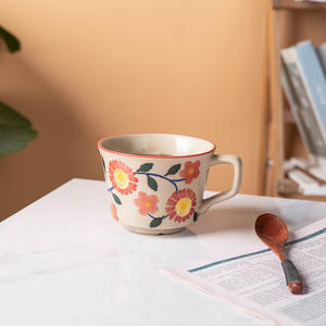 Mug en céramique INS Wind Home Flower Breakfast, simple et créatif, pour le bureau, tasse à café - Product Image 3