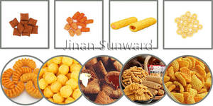 เครื่องอัดรีดพัฟข้าวโพดแบบควบคุมด้วย PLC อุปกรณ์เครื่องจักรทำเกล็ดธัญพืช - Product Image 2