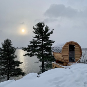 <span class=keywords><strong>Sauna</strong></span> de <span class=keywords><strong>Barril</strong></span> de Madera Maciza de Alta Calidad para Relajación al Aire Libre en Venta Directa de Fábrica - Product Image 4