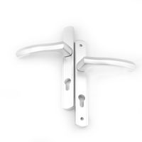 Poignée de porte à battant en aluminium CNC robuste, finition anodisée, pour porte française à rupture de pont thermique, quincaillerie multipoints, serrure OEM