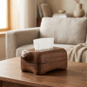 Boîte à mouchoirs en bois massif de qualité supérieure, porte-mouchoirs en bois fait main, distributeur de serviettes naturel rustique, pour la maison, l'hôtel, le bureau, vente en gros - Product Image 2