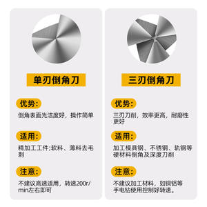 Fraise à chanfreiner M2 en acier rapide, coupe à 90 degrés pour alliage d'aluminium et acier inoxydable, prix de gros direct, produit phare - Product Image 4