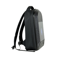 Mochila LED Impermeable con Pantalla Digital Dinámica, Nueva Llegada de Fábrica 2024, Nylon Negro, Pantalla LED Inteligente