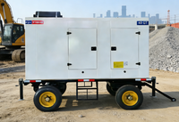 Générateurs diesel Taishan silencieux montés sur remorque 90KW, démarrage automatique, alternateur 100% cuivre, monophasé/triphasé, châssis mobile pour