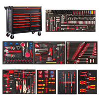 Ensemble d'outils de 757 pièces, chariot à outils mobile à 12 tiroirs avec plateaux à outils en mousse EVA pour la réparation automobile, garage