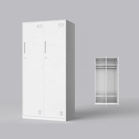 Armoire de rangement en métal à 2 portes pour bureau, école, employés
