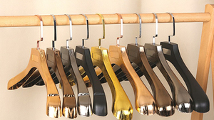 Percha de plastico antiscivolo abito senza cuciture abito da sposa appendiabiti in <span class=keywords><strong>plastica</strong></span> dorata - Product Image 3