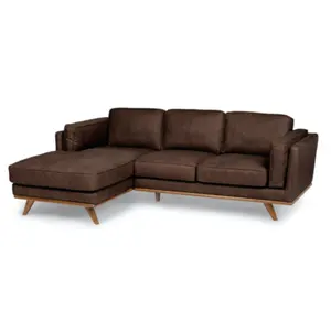 Sofá de canto moderno de couro genuíno, sofá moderno de couro com linhas de u para casa, lazer, tecido de veludo