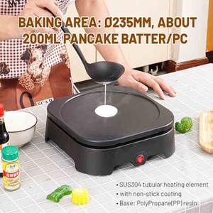 Crêpière à crêpes CE Mini Grill Cuisson Oeufs pour Petit Déjeuner Snacks Machine <span class=keywords><strong>individuelle</strong></span> - Product Image 6