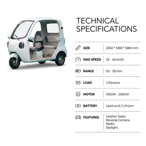 Mini Triciclo Eléctrico 2026 de Diseño Abierto, 60V, Gran Capacidad de Carga, Ideal para Desplazamientos Familiares, Mercados de <span class=keywords><strong>Agricultores</strong></span> y Construcción - Product Image 1