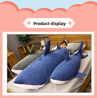 Peluche Requin Simulé Créatif Megalodon, Rembourrée en Coton PP, Anti-Stress, Doudou, Cadeau d'Anniversaire