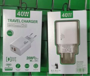 40W <b>USB</b> A+C Phone Charger Fast Charging PD <b>USB</b> <b>Wall</b> Charger QC4.0 Power Adapter With Box for Phone 16 15 Xiaomi Huawei - Product Image 6