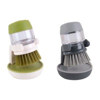Brosse de nettoyage avec distributeur de savon, 3 en 1, grille multifonctionnelle de cuisine en Nylon, canapé en Silicone, brosse de nettoyage