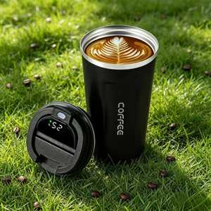 Tasse de voyage LED en gros avec affichage de température, en acier inoxydable 304, isotherme sous vide, anti-fuite, avec couvercle verrouillable, pour extérieur, logo personnalisé - Product Image 5