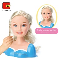 Ensemble de maquillage pour filles, 2 pièces, gamme de beauté princesse, pour poupée, jouet, tête de maquillage