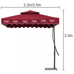 Double Top Promotion Outdoor Custom Print Außen terrasse Shelter Gartens chirm für Restaurant - Product Image 6